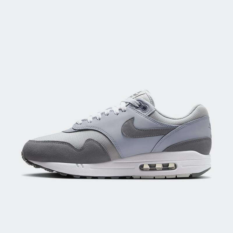 Nike air max 1 white wolf grey black hot sale